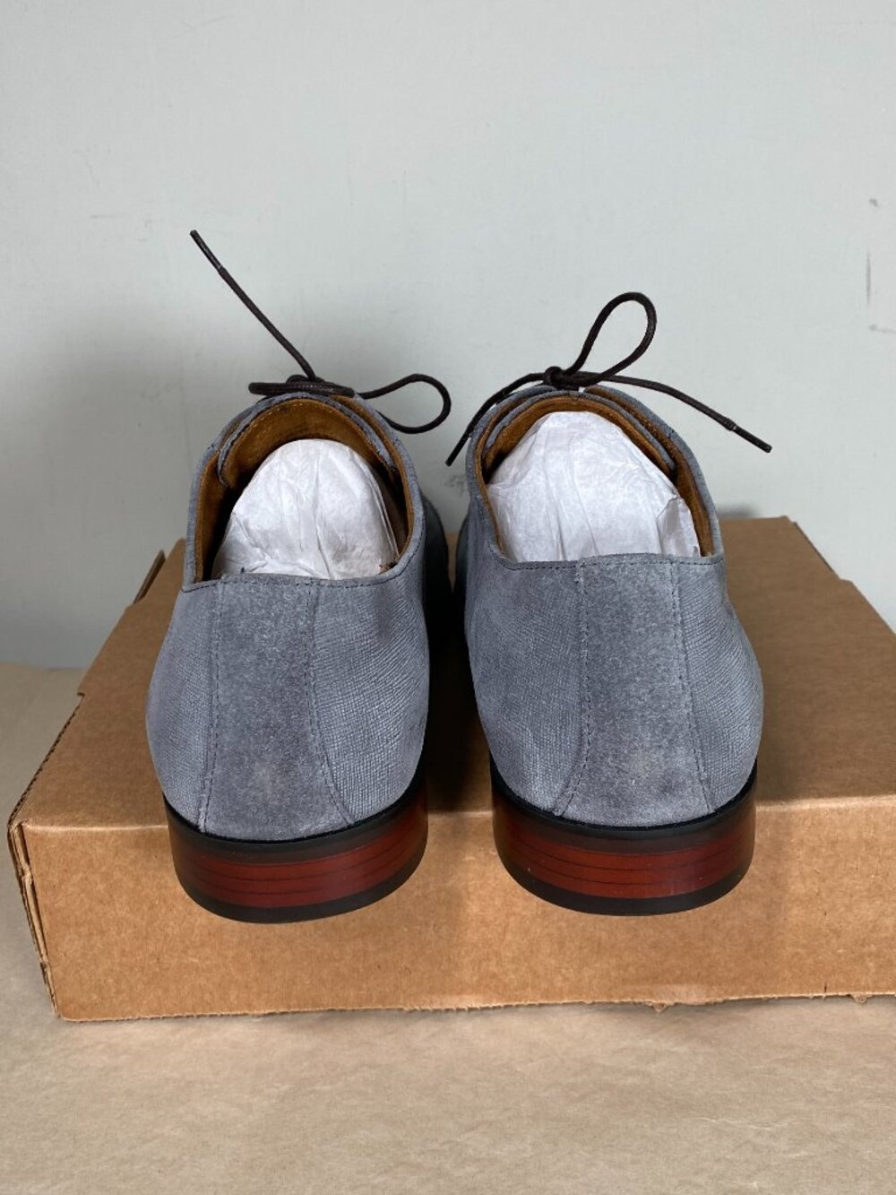 Florsheim Angelo Cap-Toe Oxford Dress Shoes Men's 11.5D Grey Suede - Picture 5 of 16